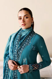 AZURE Luxury Eid Lawn Unstitched Embroidered 3Pc Suit - Sea Breeze