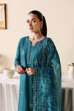 AZURE Luxury Eid Lawn Unstitched Embroidered 3Pc Suit - Sea Breeze