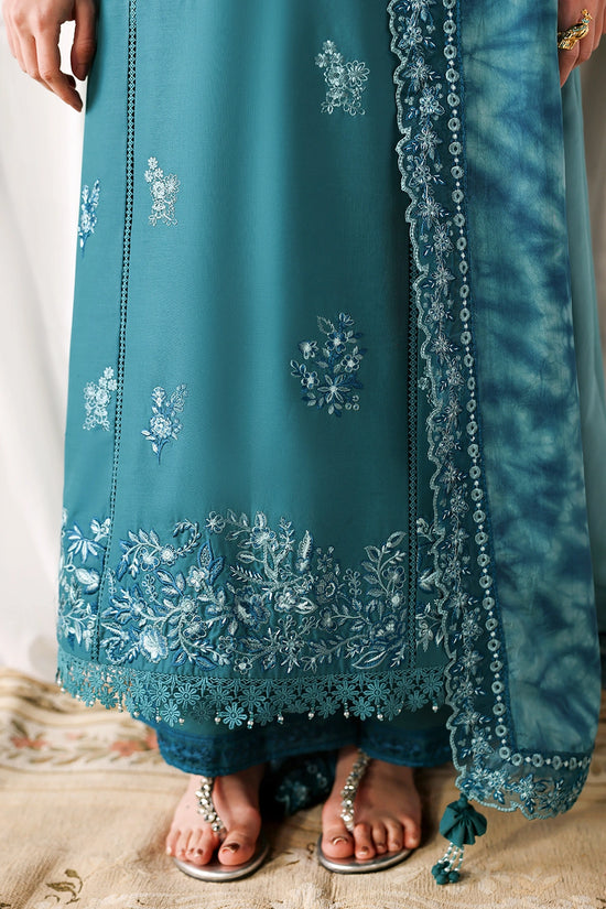 AZURE Luxury Eid Lawn Unstitched Embroidered 3Pc Suit - Sea Breeze