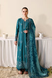 AZURE Luxury Eid Lawn Unstitched Embroidered 3Pc Suit - Sea Breeze