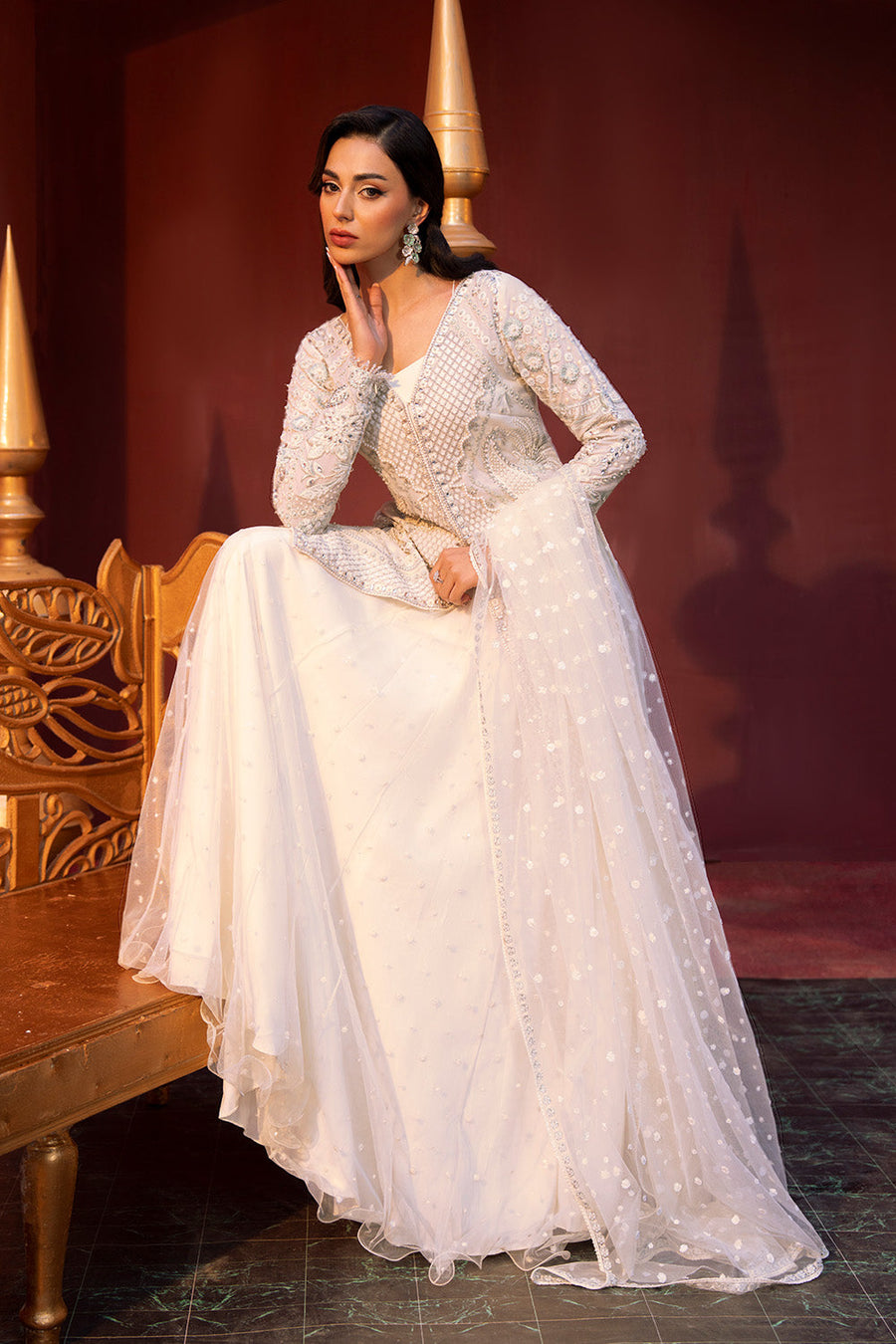 Zariya Zarnima Bareeze Net Unstitched 3Pc Suit ZB5S043 SEHRISH