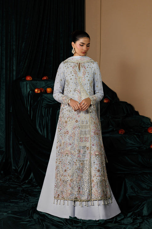 Emaan Adeel Celeste Embroidered Chiffon Unstitched 3Pc Suit - SELENE