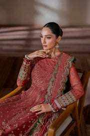 Xenia Formals Niran Embroidered Chiffon Unstitched 3Pc Suit XF-10 SELENE