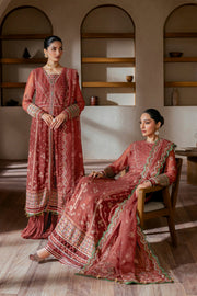 Xenia Formals Niran Embroidered Chiffon Unstitched 3Pc Suit XF-10 SELENE