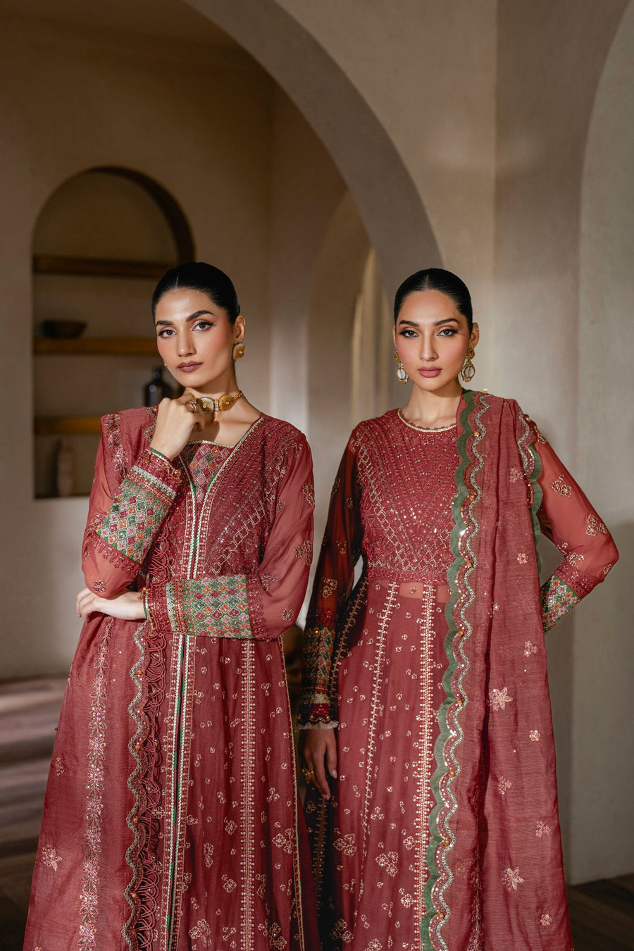 Xenia Formals Niran Embroidered Chiffon Unstitched 3Pc Suit XF-10 SELENE