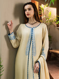 Faiza Faisal Signature Pret Dyed Embroidered Raw Silk 3Pc Suit - SERENA