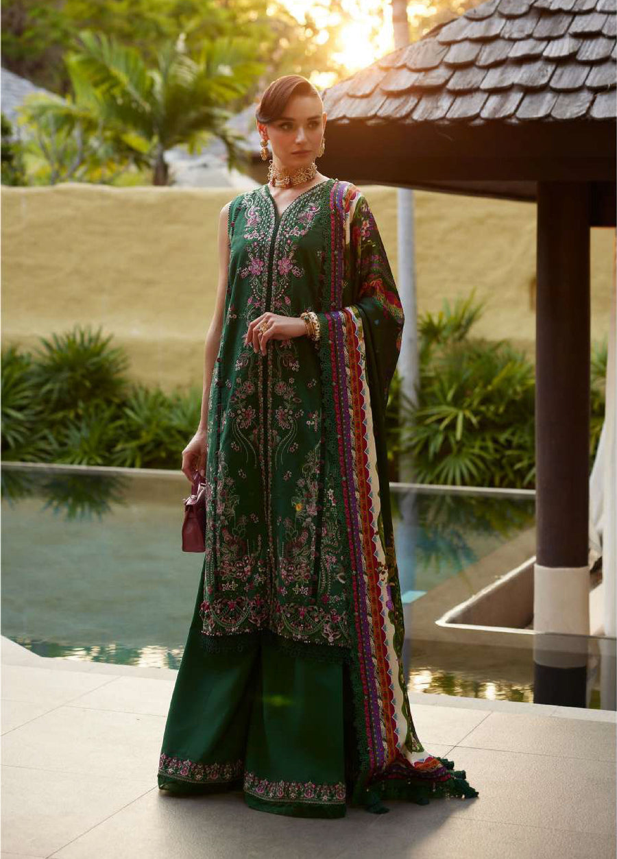 Kanwal Malik Ariya Embroidered Lawn Unstitched 3Pc Suit - SERENA