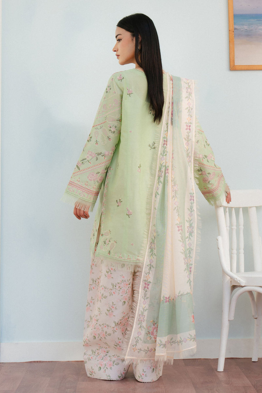 Coco by Zara Shahjahan Embroidered Lawn Unstitched 3Pc Suit D-02A SERENE
