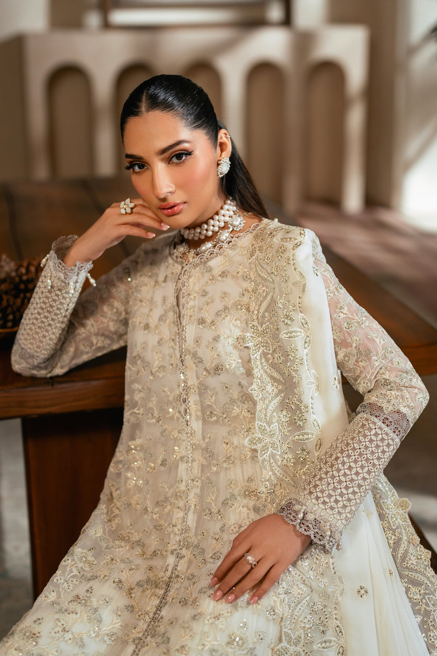 Xenia Formals Niran Embroidered Chiffon Unstitched 3Pc Suit XF-04 SERENIA