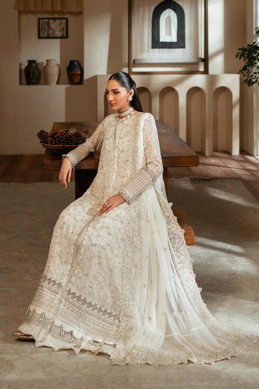 Xenia Formals Niran Embroidered Chiffon Unstitched 3Pc Suit XF-04 SERENIA