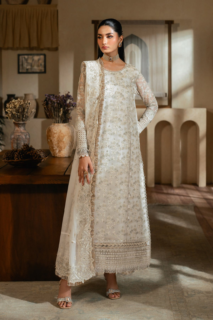 Xenia Formals Niran Embroidered Chiffon Unstitched 3Pc Suit XF-04 SERENIA