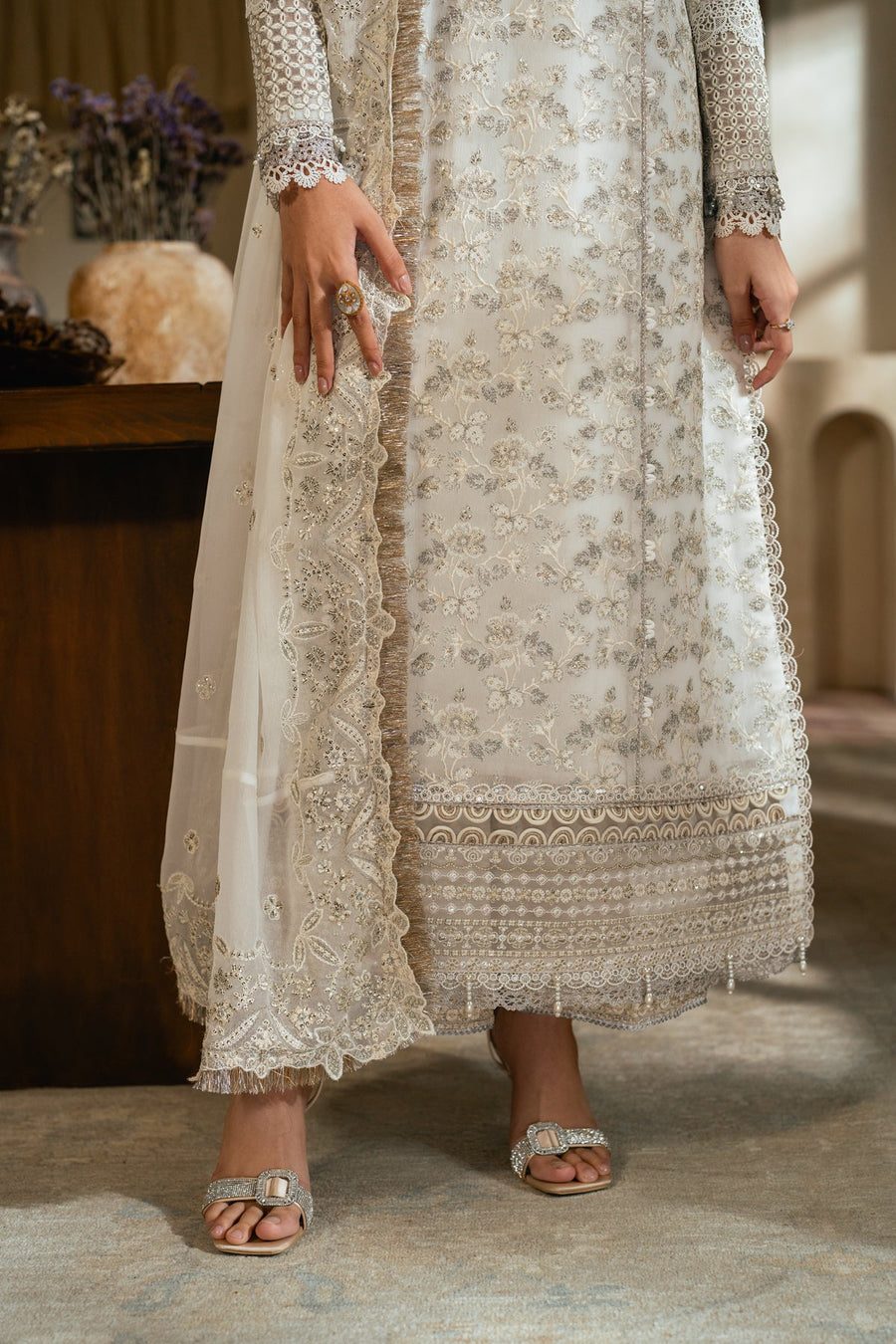 Xenia Formals Niran Embroidered Chiffon Unstitched 3Pc Suit XF-04 SERENIA