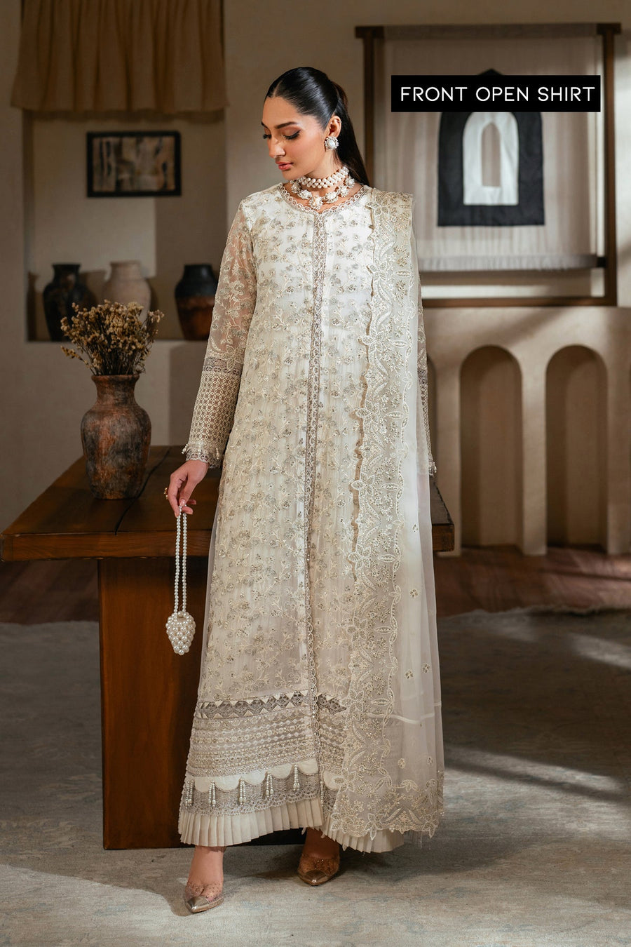 Xenia Formals Niran Embroidered Chiffon Unstitched 3Pc Suit XF-04 SERENIA