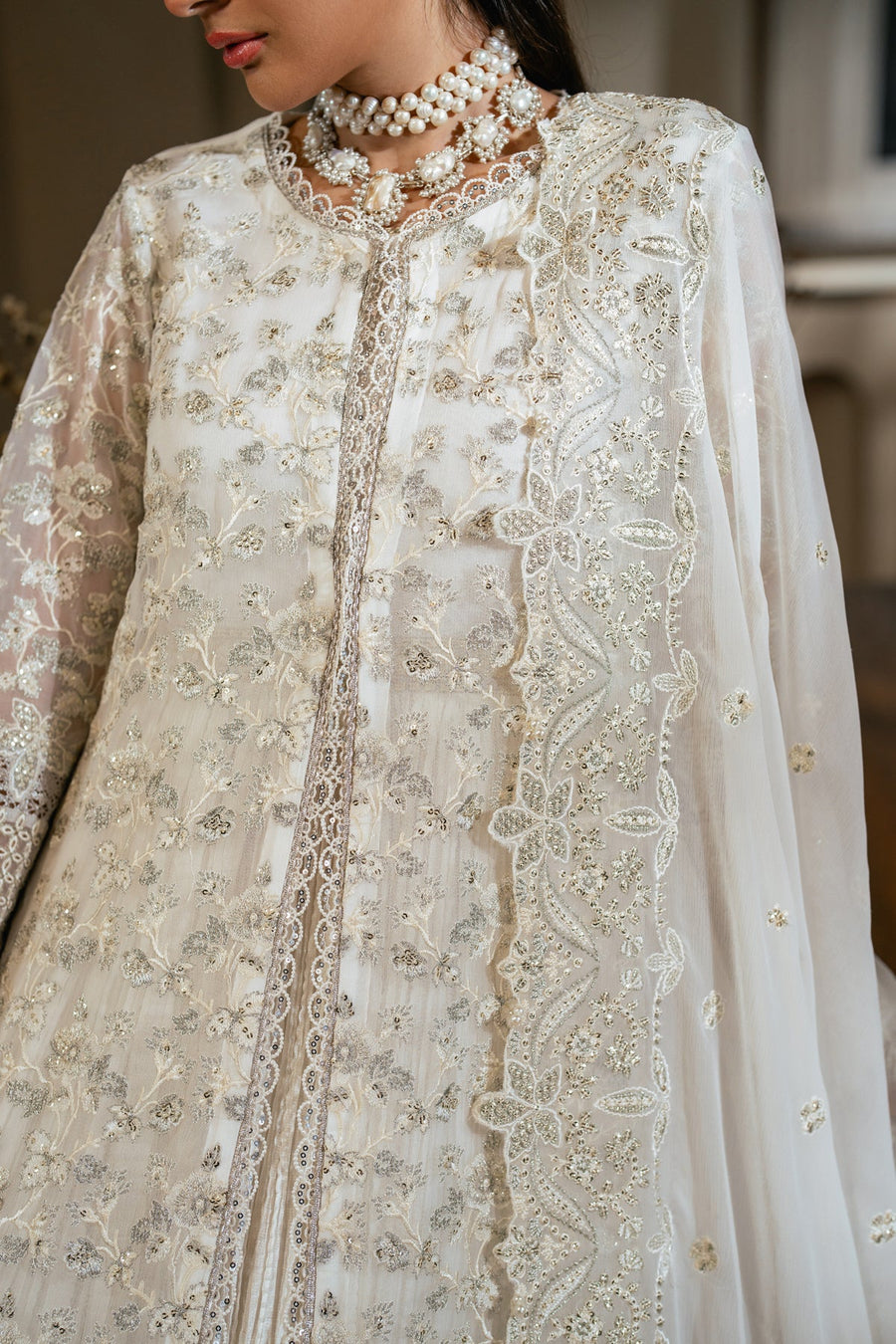Xenia Formals Niran Embroidered Chiffon Unstitched 3Pc Suit XF-04 SERENIA