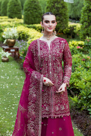 Shagna Mehfil Embroidered Organza Unstitched 3Pc Suit SF-03-MAHER