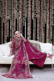 Shagna Mehfil Embroidered Organza Unstitched 3Pc Suit SF-03-MAHER
