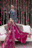 Shagna Mehfil Embroidered Organza Unstitched 3Pc Suit SF-03-MAHER