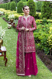 Shagna Mehfil Embroidered Organza Unstitched 3Pc Suit SF-03-MAHER