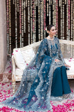 Shagna Mehfil Embroidered Organza Unstitched 3Pc Suit SF-04-SAAHIL