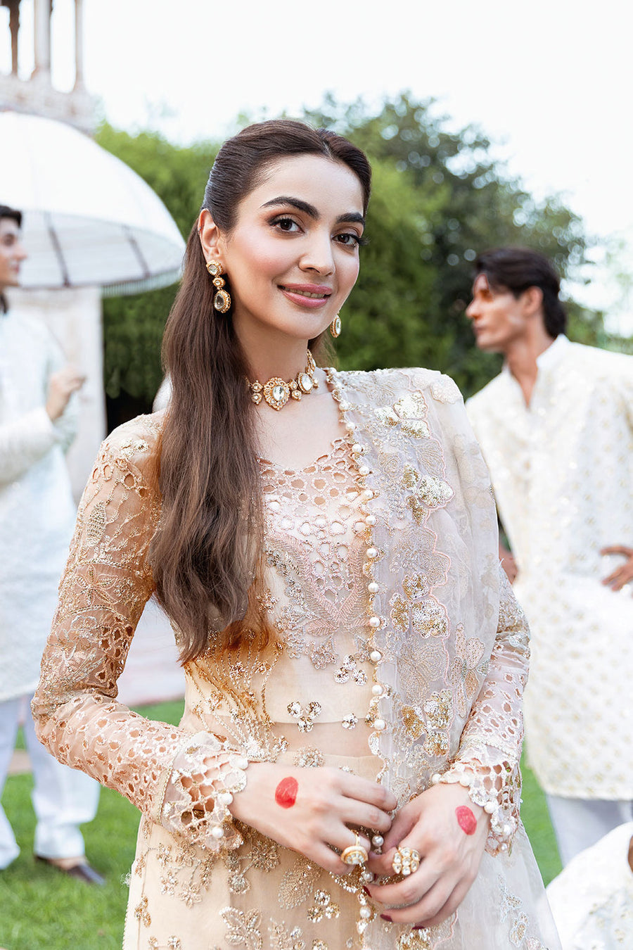 Shagna Mehfil Embroidered Organza Unstitched 3Pc Suit SF-05-SUNDAL