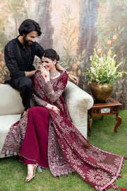 Shagna Mehfil Embroidered Organza Unstitched 3Pc Suit SF-07-AMANAT