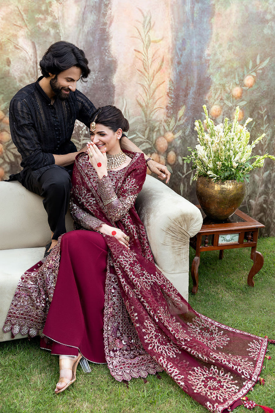 Shagna Mehfil Embroidered Organza Unstitched 3Pc Suit SF-07-AMANAT