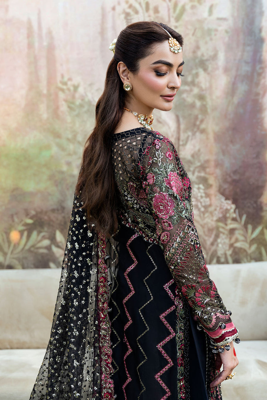 Shagna Mehfil Embroidered Organza Unstitched 3Pc Suit SF-08-KAJAL