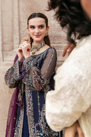 Shagna Mehfil Embroidered Organza Unstitched 3Pc Suit SF-09-NEEL