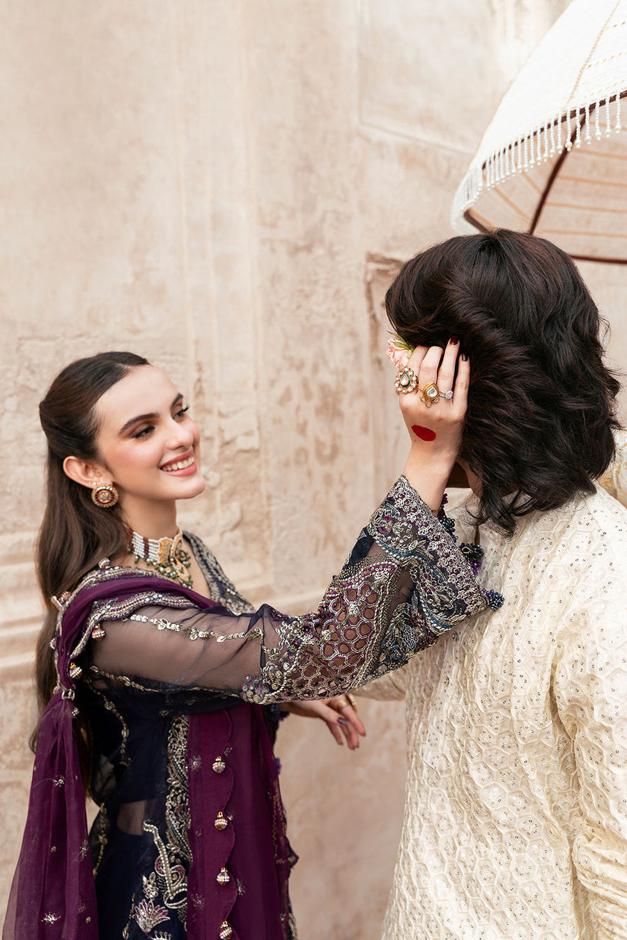 Shagna Mehfil Embroidered Organza Unstitched 3Pc Suit SF-09-NEEL