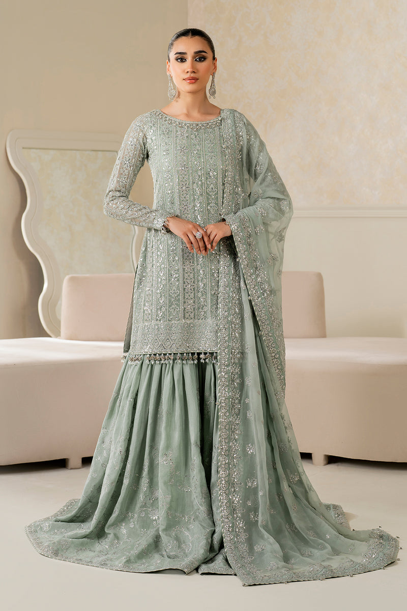 Baroque Exclusive Formal Embroidered Chiffon Unstitched 3Pc Suit SF-4160