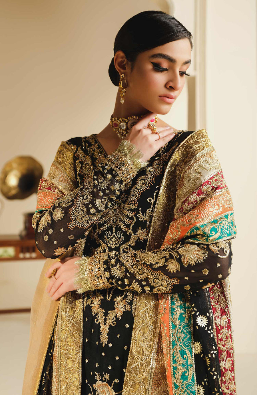 Maryum N Maria Embroidered Chiffon Unstitched 3Pc Suit SFD-0070