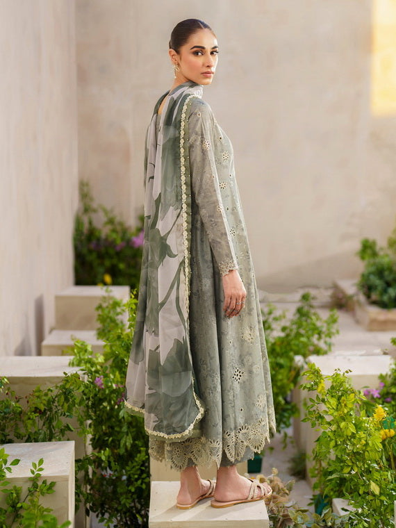 Iznik Festive Embroidered Lawn Unstitched 3Pc Suit SFL-10 Serenity
