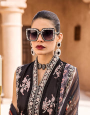 Shazme Kamari Luxury Lawn Unstitched 3Pc Suit SH-01 Elania