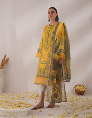 Nur by Shazme Embroidered Lawn Unstitched 3Pc Suit SH-02 DAISY