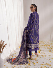 Nur by Shazme Embroidered Lawn Unstitched 3Pc Suit SH-04 PANSY