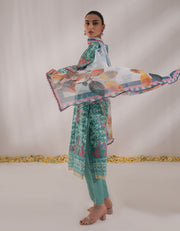 Nur by Shazme Embroidered Lawn Unstitched 3Pc Suit SH-06 GULIA