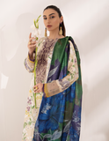 Nur by Shazme Embroidered Lawn Unstitched 3Pc Suit SH-08 ZINNIA