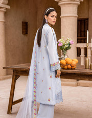 Shazme Kamari Luxury Lawn Unstitched 3Pc Suit SH-09 French Beach