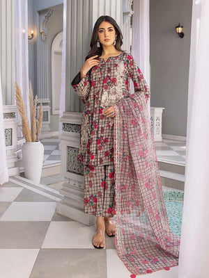 Charizma Sheen Vol-02 Embroidered Lawn Unstitched 3Pc Suit SH-12