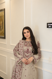 Faiza Faisal Afsana Embroidered Khaddar Unstitched 3Pc Suit - SHAHANA