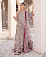 Xenia Formals Unstitched Luxury Embroidered Net 3Pc Suit - SHAIFALI