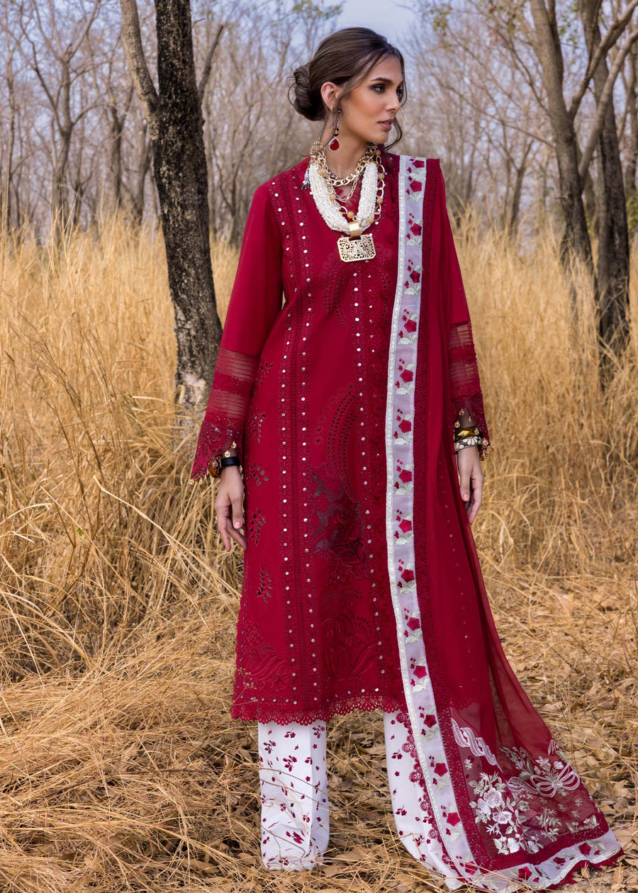 Saira Shakira Embroidered Luxury Lawn Unstitched 3Pc Suit SHAMS-A