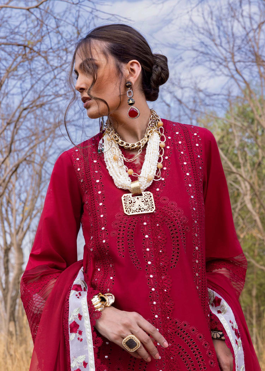Saira Shakira Embroidered Luxury Lawn Unstitched 3Pc Suit SHAMS-A