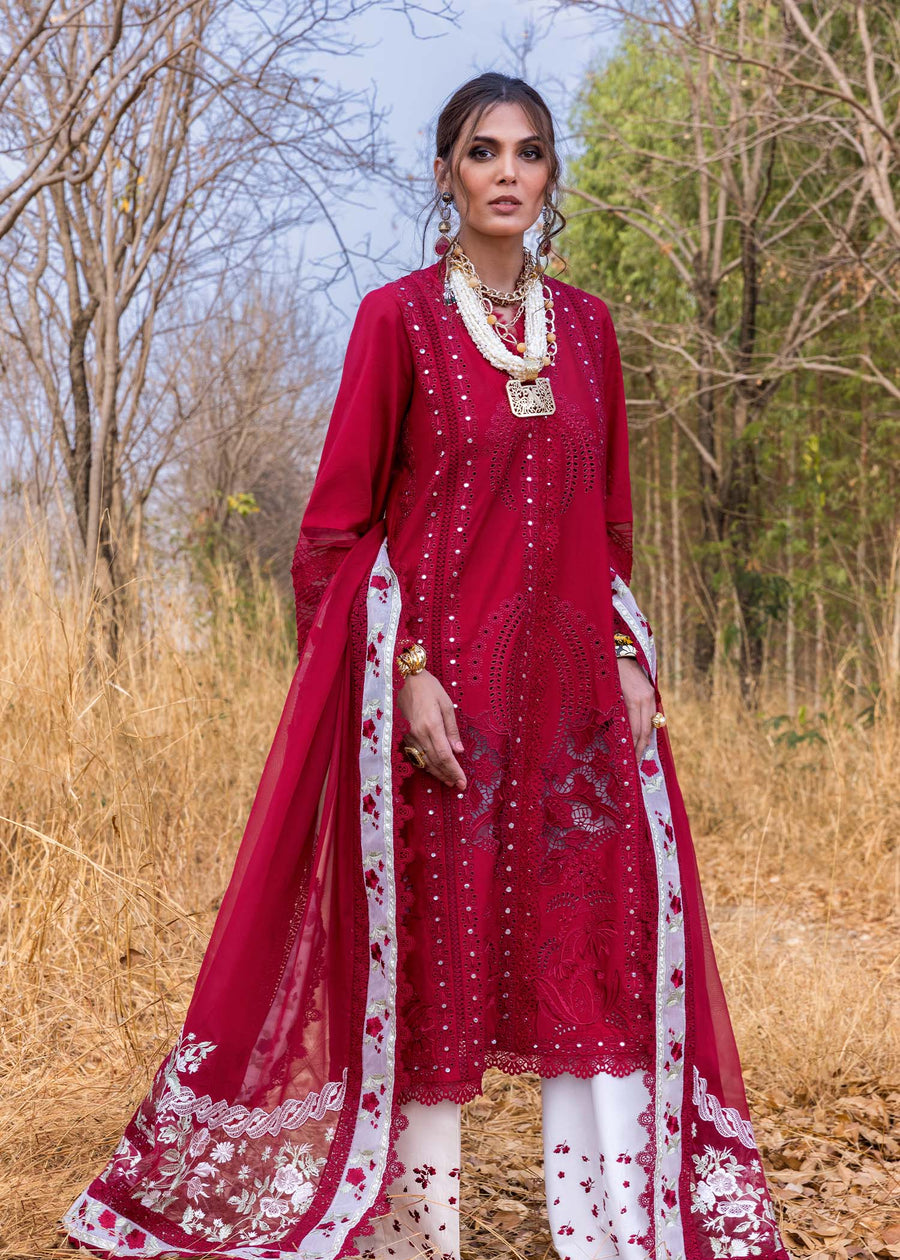 Saira Shakira Embroidered Luxury Lawn Unstitched 3Pc Suit SHAMS-A