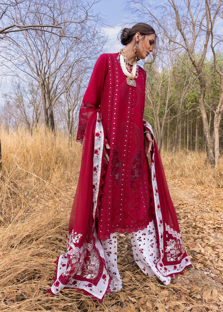 Saira Shakira Embroidered Luxury Lawn Unstitched 3Pc Suit SHAMS-A