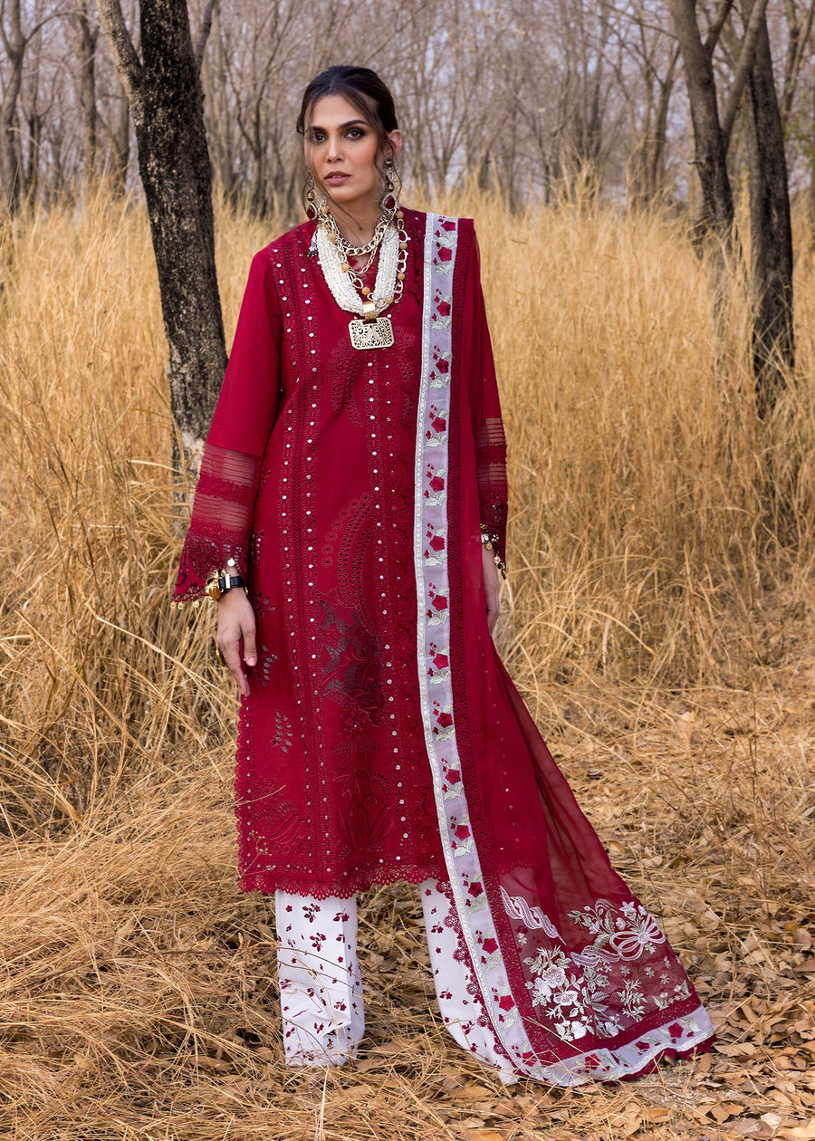 Saira Shakira Embroidered Luxury Lawn Unstitched 3Pc Suit SHAMS-A
