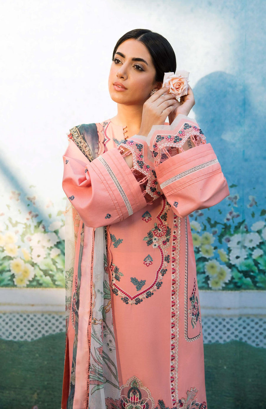 Dastaan by Seran Festive Unstitched Embroidered Lawn 3Pc Suit D-04 SHEHARZAD