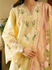 Faiza Faisal Embroidered Summer Lawn Unstitched 3Pc Suit - SHELLY