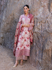 Zainab Chottani Embroidered Herringbone Unstitched 3Pc Suit D-05 Shyra