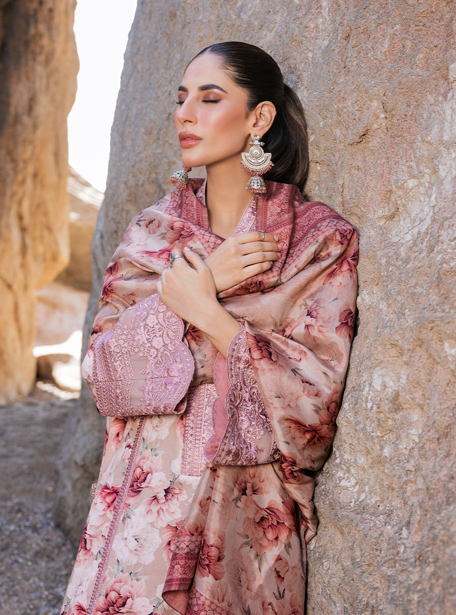 Zainab Chottani Embroidered Herringbone Unstitched 3Pc Suit D-05 Shyra